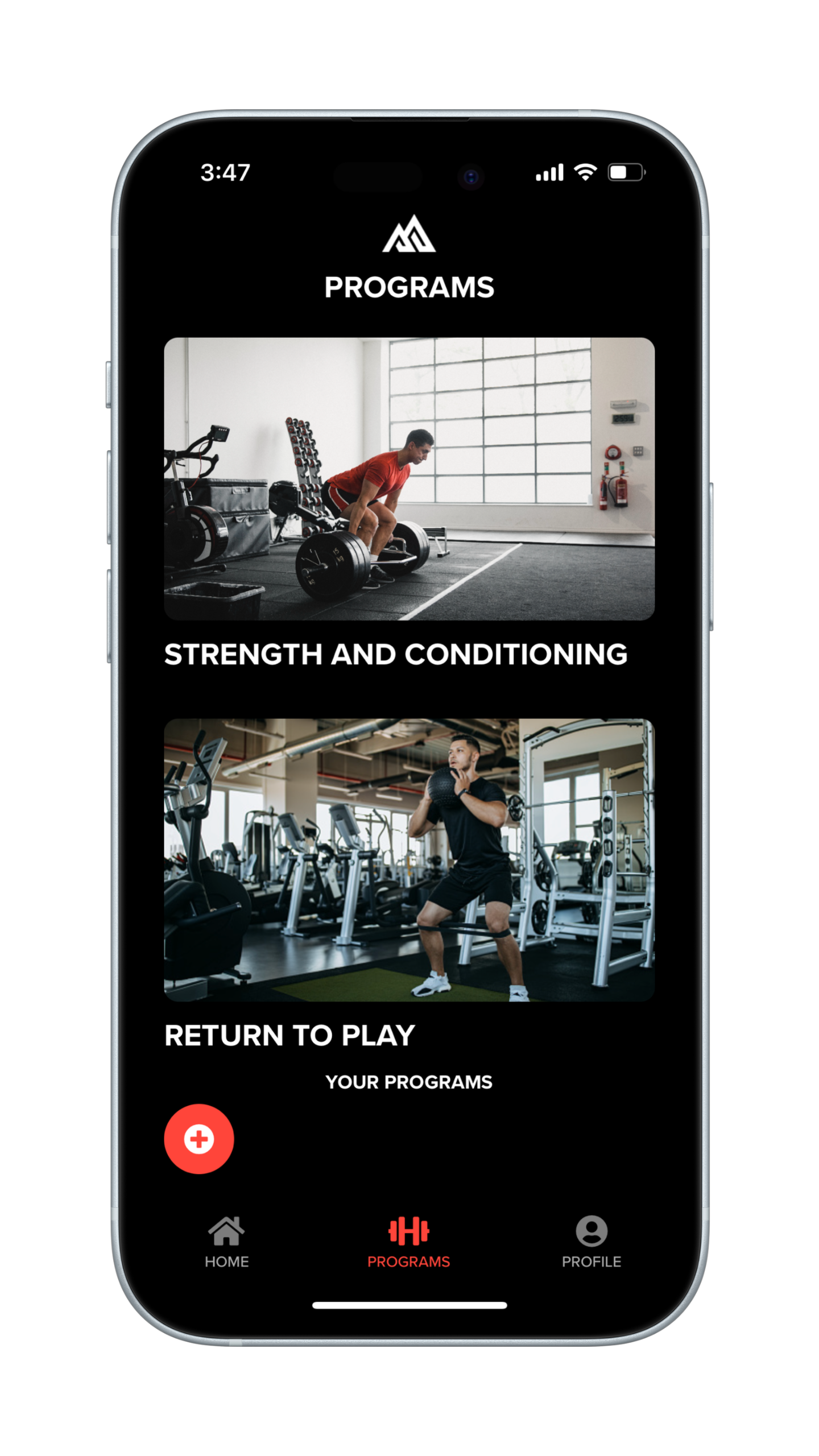 Peak Athletics Programs View